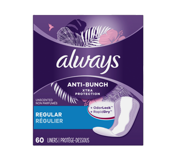 Anti-Bunch Xtra Protection protège-dessous quotidiens, réguliers, 60 unités