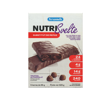 NutriSvelte substitut de repas, truffes au chocolat, 5 x 65 g