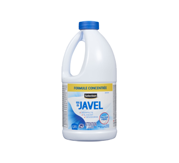 Eau de Javel désinfectante avec protège fibres, 1,27 L