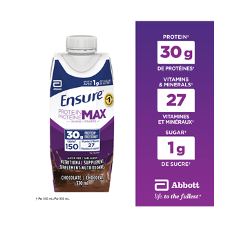 Image 2 du produit Ensure - Protéine Max supplément protéiné, chocolat, 4 x 330 ml