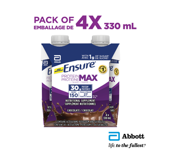 Image 3 du produit Ensure - Protéine Max supplément protéiné, chocolat, 4 x 330 ml