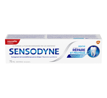 Répare et protège dentifrice pour dents sensibles, menthe, 75 ml