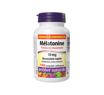 Puissance maximale mélatonine à dissolution rapide 10 mg, 150 unités