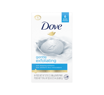 Pain de beauté exfoliant doux, 6 unités