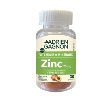 Zinc sans sucre 25 mg, 30 unités