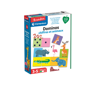 Jeu de dominos éducatif, chiffres et animaux, 1 unité