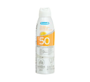 Écran solaire à vaporisation continue FPS 50, sport, 177 ml