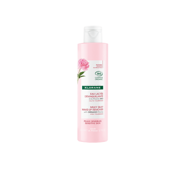 Eau lactée démaquillante à la pivoine bio pour peaux sensibles, 200 ml