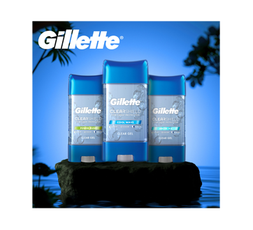 Image 2 du produit Gillette - Clear Gel antisudorifique et désodorisant pour hommes, ambre frais, 108 g