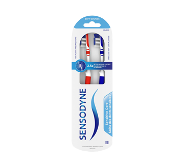 Brosse à dents à soies souples pour soins des dents sensibles, 2 unités