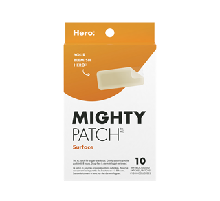 Mighty Patch Surface timbres hydrocolloïdes XL contre l'acné, 10 unités