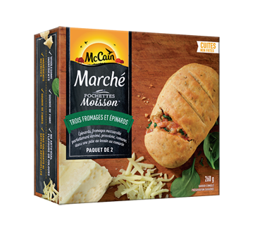 Pochettes moisson, 260 g, trois fromages et épinards