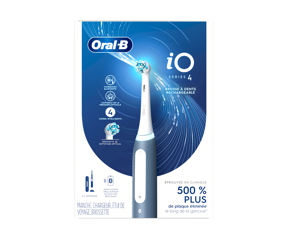 IO Série 4 Brosse à Dents Rechargeable, Bleue Océan/Ocean Blue, 1 Unité ...