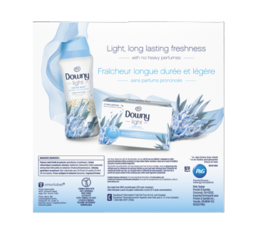 Image 2 du produit Downy - Light Méga feuilles assouplissantes pour textile, Brume océanique, 120 unités