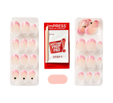 Image 5 du produit Kiss - ImPress-Ongles à pression manucure française, Ditto - courts - ovale, 30 unités