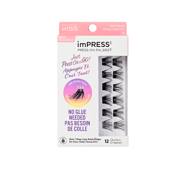 ImPress ensemble d'extensions de cils à pression, Bold Volume, 12 unités