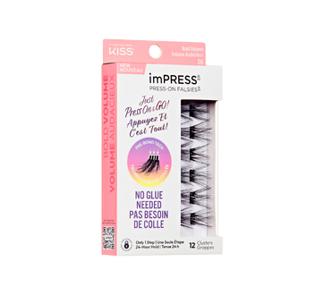 Image 2 du produit Kiss - ImPress ensemble d'extensions de cils à pression, Bold Volume, 12 unités