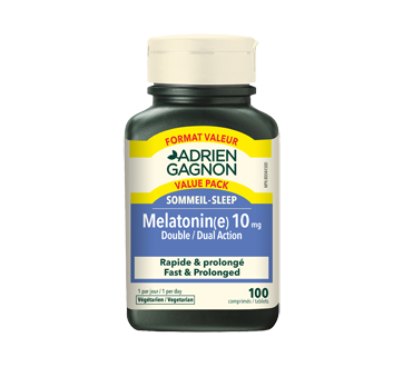 Mélatonine à double action 10 mg, 100 unités