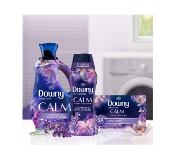 Image 6 du produit Downy - Infusions Calm perles de rehausseur de parfum pour lessive, Lavande apaisante et gousse de vanille, 257 g