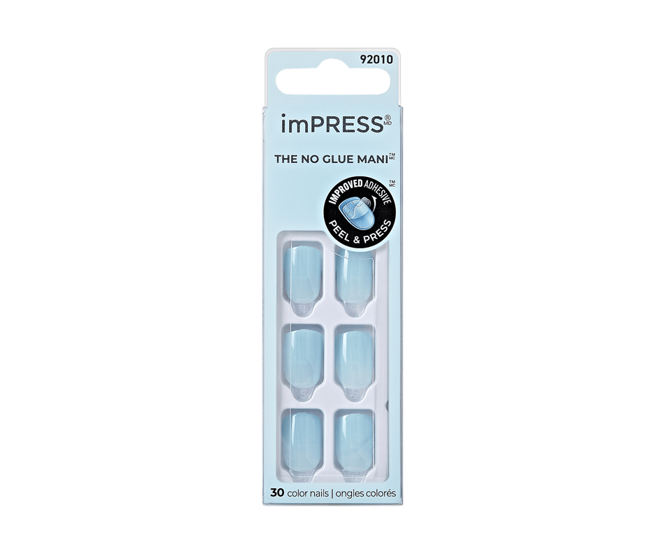 Impress Ongles à Pression Courts Carré Ovale 30 Unités Kiss Faux Ongles Et Décoration