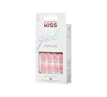 Image 4 du produit Kiss - Gel Fantasy ongles à pression, rose pailleté - court - ovale, 24 unités