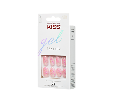 Image 7 du produit Kiss - Gel Fantasy ongles à pression, rose pailleté - court - ovale, 24 unités