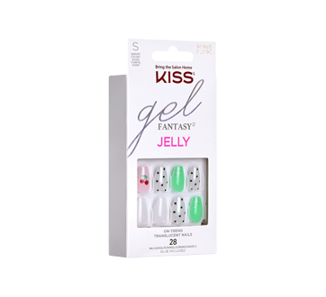 Image 2 du produit Kiss - Gel Fantasy Jelly ongles à pression, Jelly Baby multicolore - courts - ballerine, 28 unités