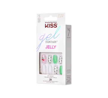 Image 4 du produit Kiss - Gel Fantasy Jelly ongles à pression, Jelly Baby multicolore - courts - ballerine, 28 unités