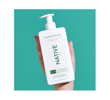 Image 3 du produit Native - Shampooing et revitalisant 2 en 1 pour le cuir chevelu, eucalyptus et menthe, 487 ml