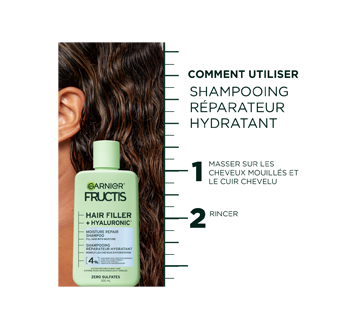 Image 7 du produit Garnier - Hair Filler shampooing réparateur hydratant, 300 ml