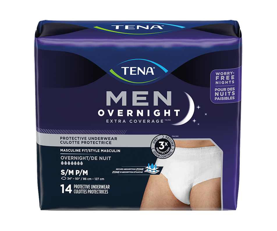 Men Overnight culottes de nuit pour hommes, petit-moyen, 14 unités ...