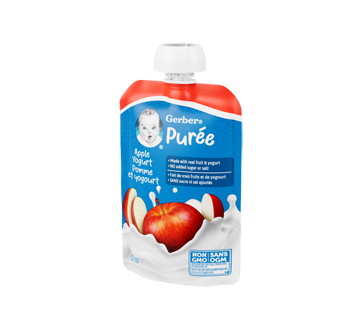 Image 3 du produit Gerber - Purée pour bébés et tout-petits faite avec du yogourt et des vrais fruits, pomme et yogourt, 92 ml