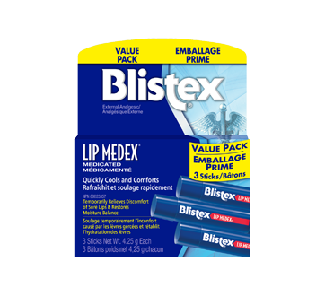 Lip Medex bâtons médicamenté pour les lèvres, 3 X 4,25 g