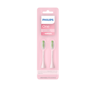 One têtes de brosse à dents, rose, 2 unités