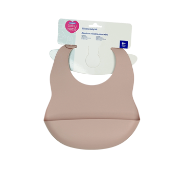 Bavoir en silicone pour bébés, rose, 1 unité