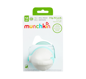 Image 2 du produit Munchkin - Flip N Lock gobelet éléphant avec paille, 1 unité