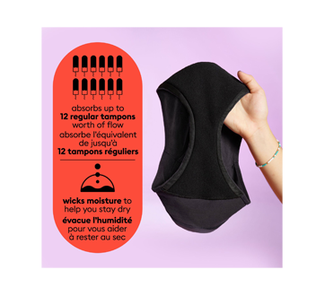 Image 3 du produit Thinx - Teens bikini antifuites pour les règles en coton, noir - taille 15-16, 1 unité