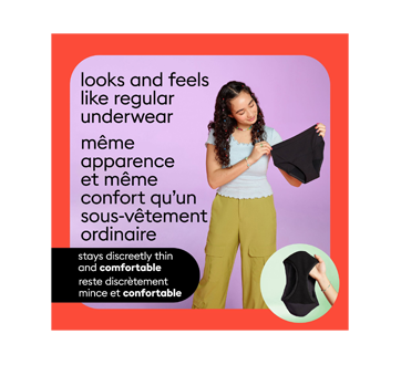 Image 6 du produit Thinx - Teens bikini antifuites pour les règles en coton, noir - taille 15-16, 1 unité