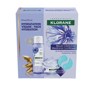 Coffret de Noël pour l'hydratation du visage, bleuet bio, 3 unités