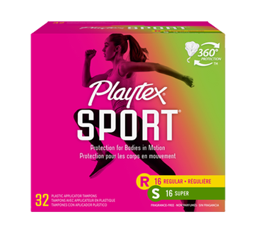 Sport ensemble de tampons pour athlètes, absorption régulière et super, 32 unités