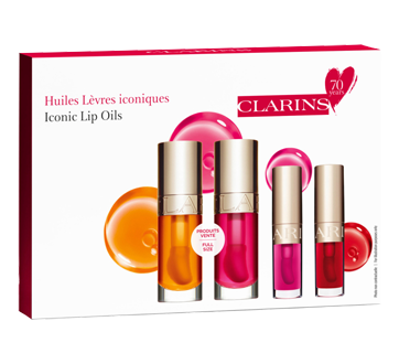 Image 4 du produit Clarins - Coffret 70 ans collection d'huiles lèvres iconiques, 4 unités