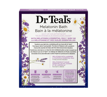 Image 3 du produit Dr Teal's - Ensemble-cadeau de sel d'Epsom pour le bain avec mélatonine, 2 unités