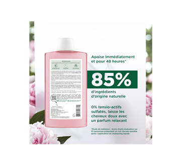 Image 2 du produit Klorane - Shampooing apaisant à la pivoine bio, 400 ml