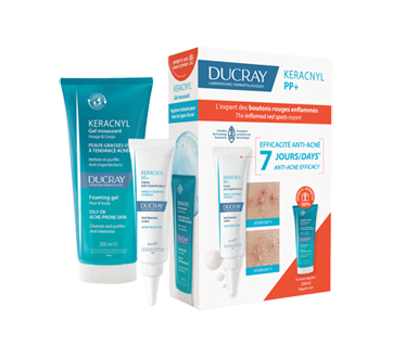 Image 2 du produit Ducray - Keracnyl PP+ boutons rouges enflammés coffret, 2 unités