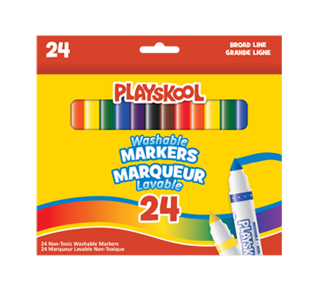 Marqueurs lavables, 24 unités – Playskool : Crayons de couleur