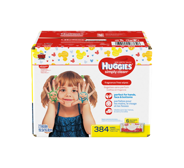 Simply Clean lingettes pour bébés, 384 unités, sans parfum – Huggies :  Lingette humide