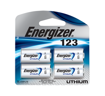 Piles Energizer 123, 3 V (Paquet de 2) - Canac