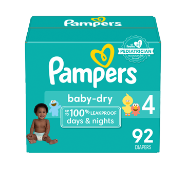 Pampers Baby-Dry Taille 4, 92 Couches