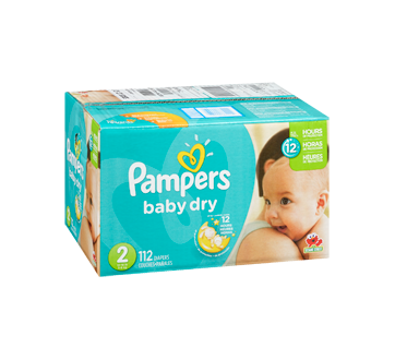 Couches Baby Dry, taille 2, format super, 112 unités – Pampers : Couche