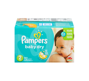 Couches Baby Dry, taille 2, format super, 112 unités – Pampers : Couche